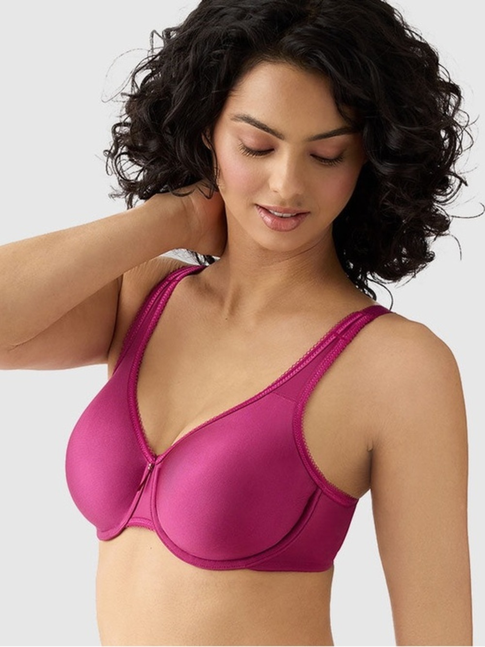 NWT Wacoal Basic Beauty Full Figure Seamless Underwire Bra 40DD Berry Fiz 853192